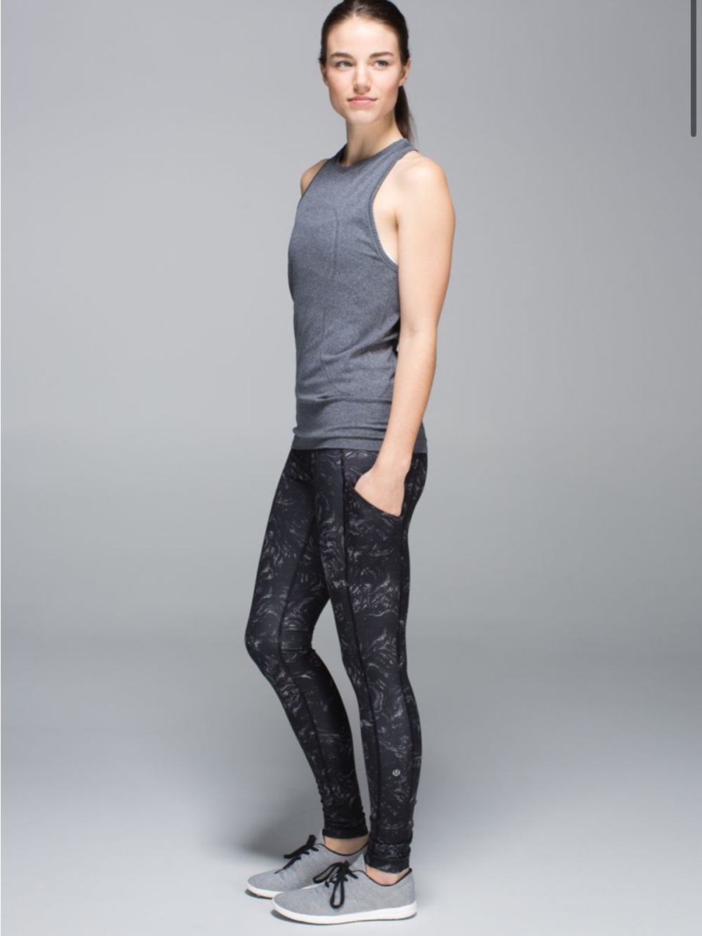 Lululemon Speed Tight II- Full on Luxtreme in Arsenal Ambient grey Black size 6